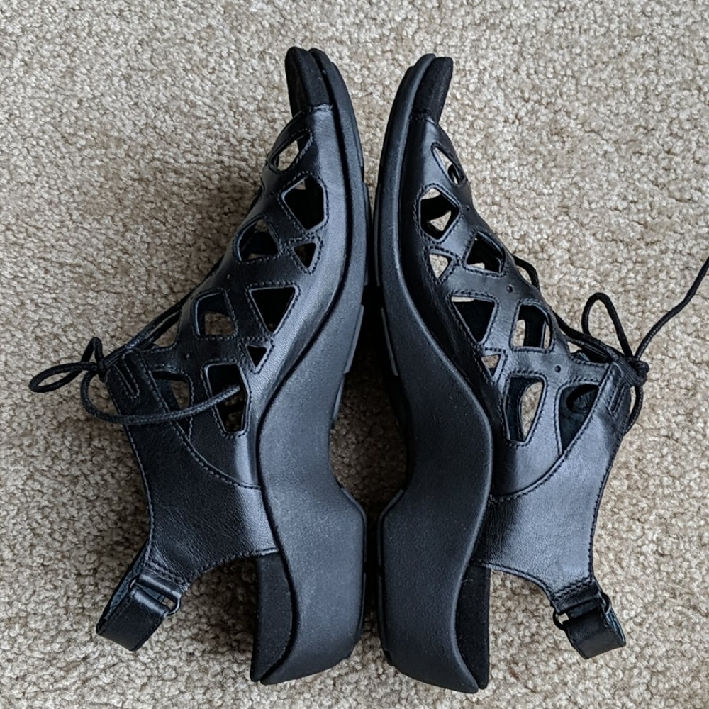 Abeo black leather sandals 7 bio system - Picture 5 of 8